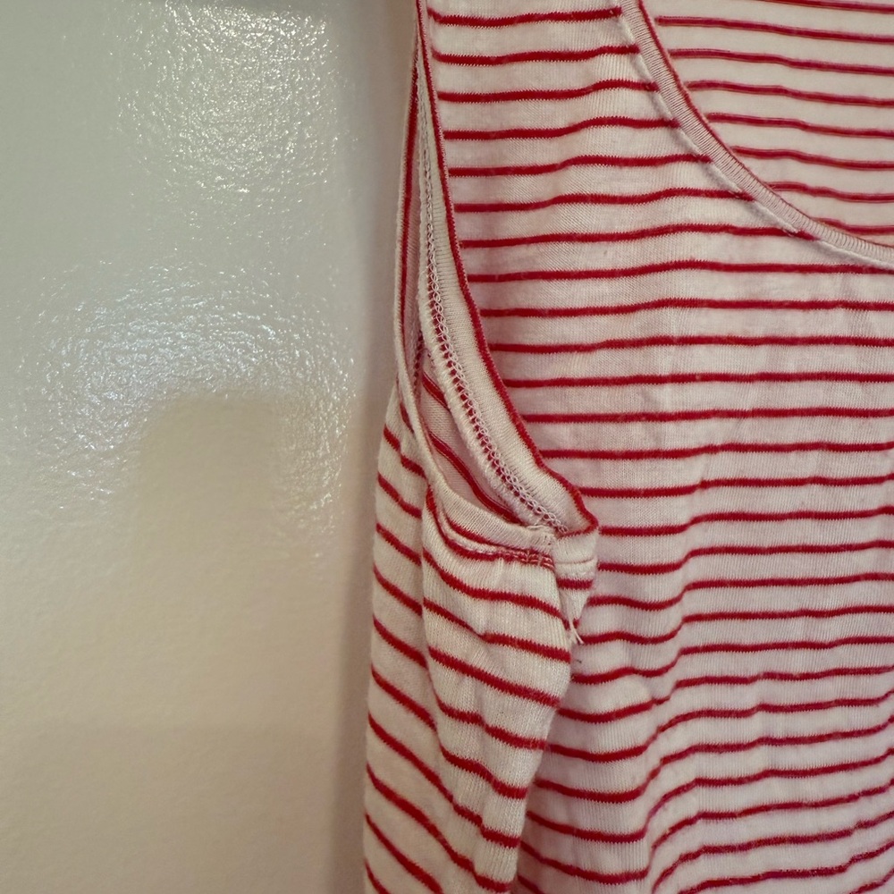 Zara red and white Striped Sleeveless Top - Picture 6 of 7